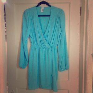 GORGEOUS blue/teal DRESS - Large