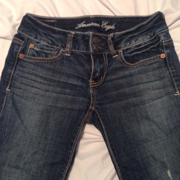 American Eagle Dark Destroy Wash Artist Jeans