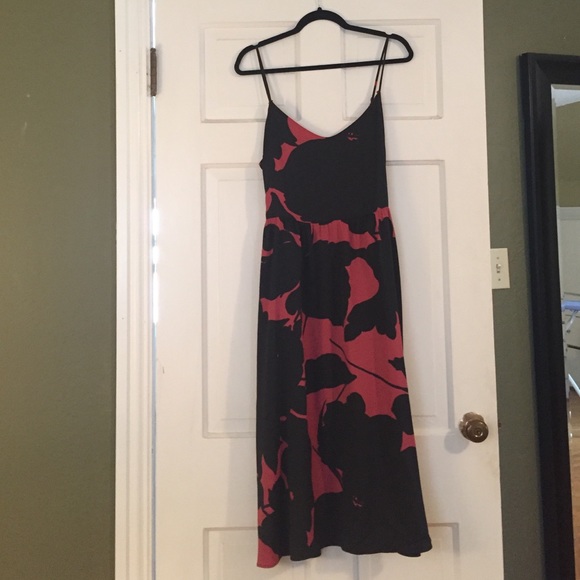 LOFT floral midi dress