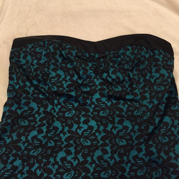Teal and black dress - Picture 2 of 3