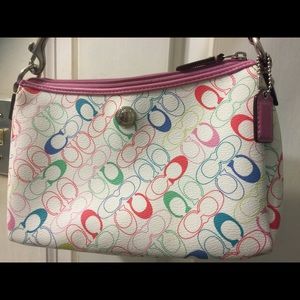 Multi color coach purse
