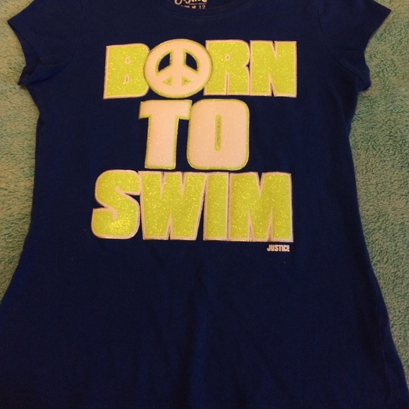 Justice born to swim T-shirt - Picture 1 of 3