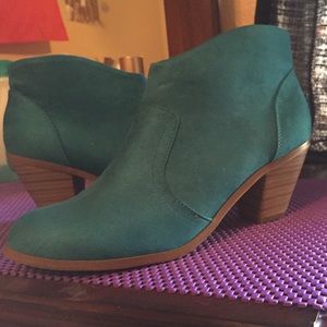 turquoise ankle booties