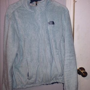NORTH FACE TEAL/BLUE FUZZY JACKET!!