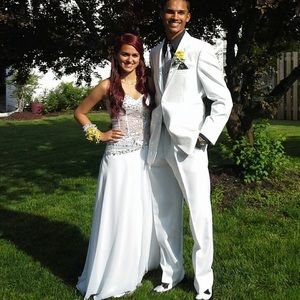 Tony Bowls White Prom Dress