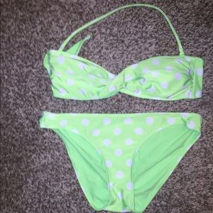 Polka dot bathing suit
