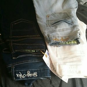 4 pairs indigo rein skinnies size7