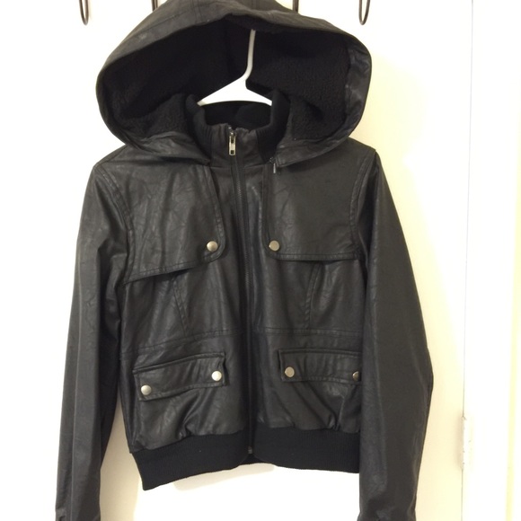 Black Faux Leather Jacket
