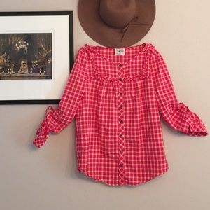 Anthropologie Holding Horses Quadrado Buttondown