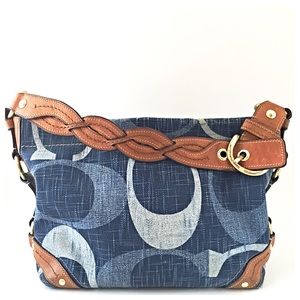 Coach Tonal Med Carly Signature Shoulder Bag