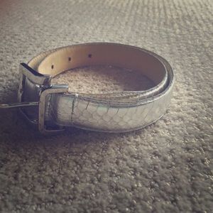 Vintage Nordstrom Silver Snake Skin Belt