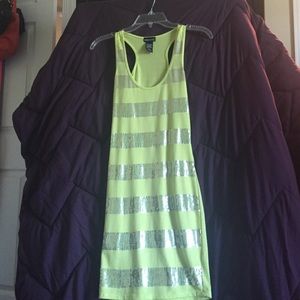 NWOT Neon yellow body con dress
