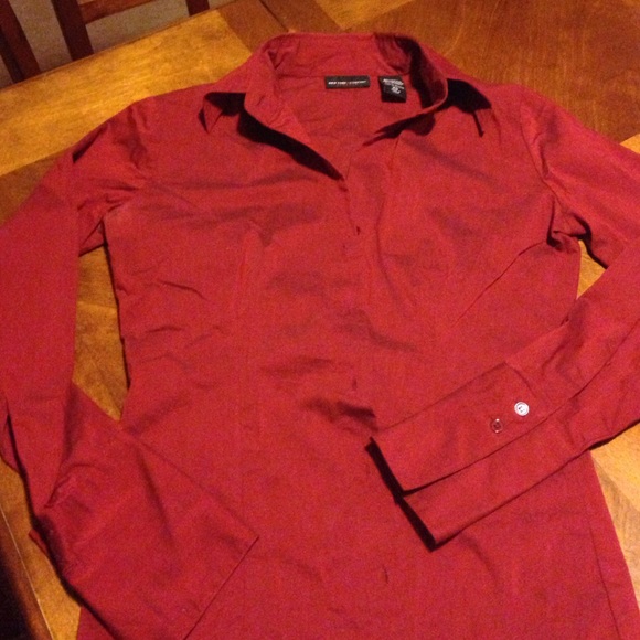 Maroon dress shirt from New York and Company.