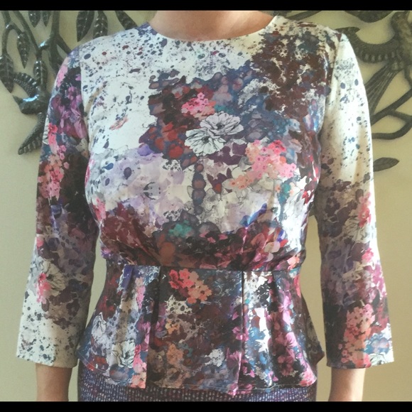 Watercolor floral top