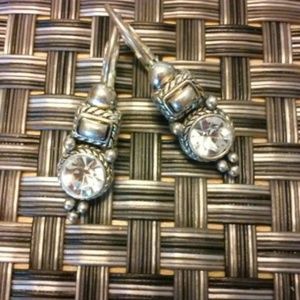 Dangle Antiqued Silver Earrings