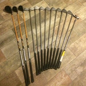 Golf clubs and bag