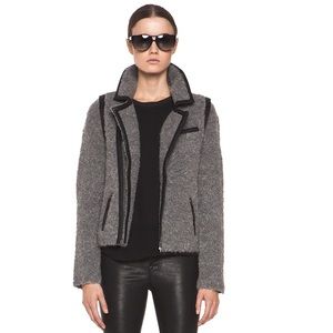 SOLD!! Rag & bone leather trimmed Moto jacket