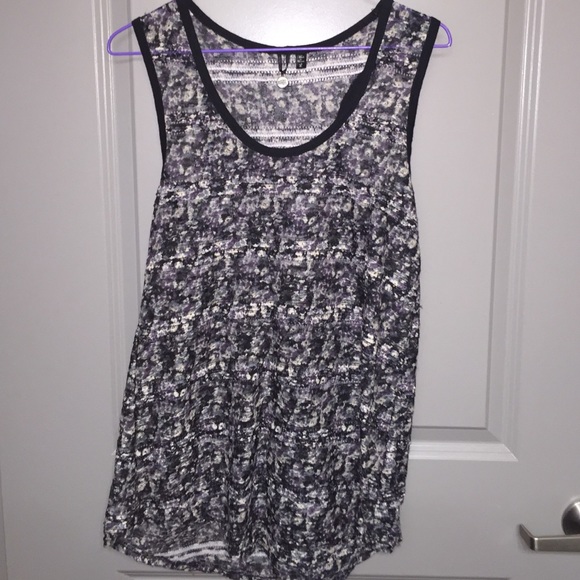 Dark colored floral print shirt