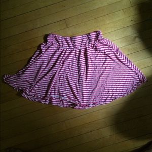 *SOLD*Pink and white striped skirt