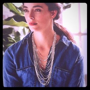 New🎀Chloe+Isabel Multi-Strand Chain Bib Necklace