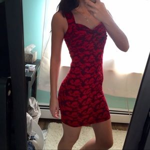 Deep red cocktail dress