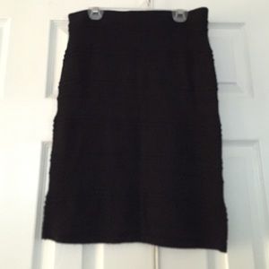 Black sweater skirt, size L
