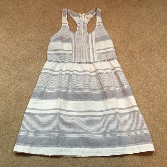 LOFT Dresses & Skirts - Lou & Grey (LOFT) Linen/Cotton Striped Dress