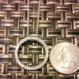 Sterling Silver Necklace with Circular Pendant