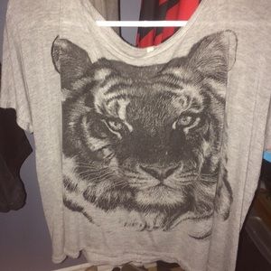 Gray tiger shirt