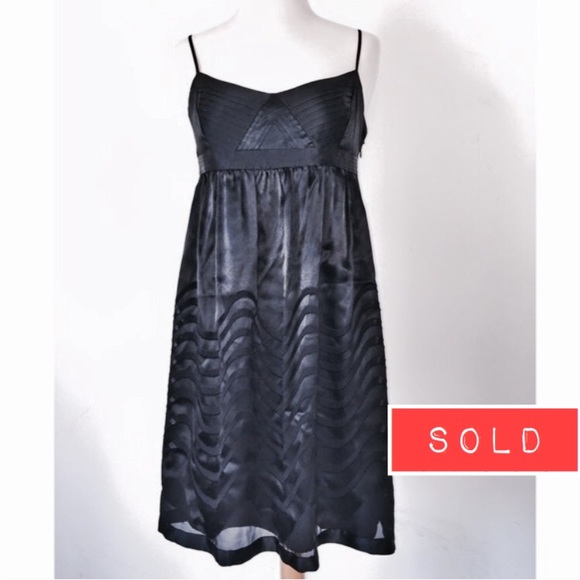BCBGMaxAzria Silk LBD with Patterned Detailing