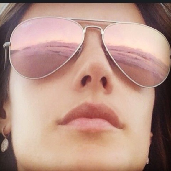 Authentic Pink & Silver Ray Ban Aviators