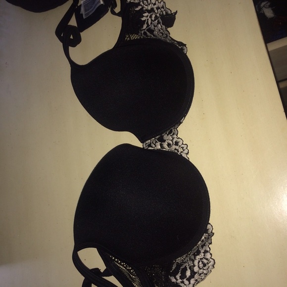 Black lace bra.