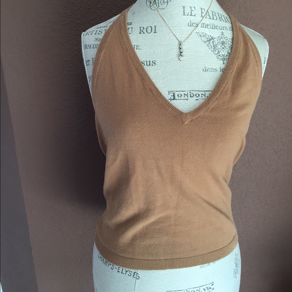 Tan halter sweater - Picture 1 of 1