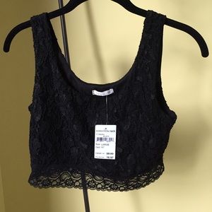 Black Lace Crop Top with Tags! 💕