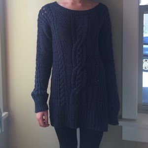 Dark navy blue knit sweater