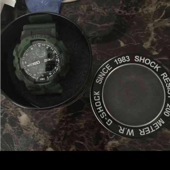BNWT green camo military Gshock watch