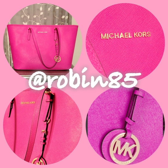 Michael Kors 'Jet-Set' zipper tote in fuchsia - Picture 3 of 4