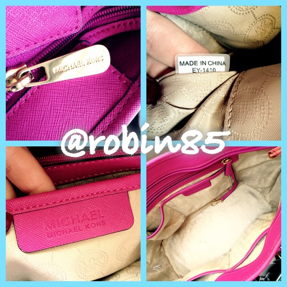 Michael Kors 'Jet-Set' zipper tote in fuchsia - Picture 4 of 4