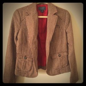 American Eagle Brown Houndstooth Blazer