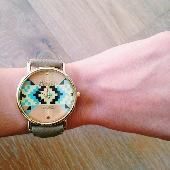 🎉HP🎉LAST ONE Aztec Colorful Brown Leather Watch! - Picture 2 of 3