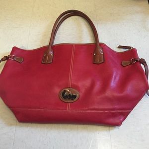 Red Dooney & Bourke leather tote