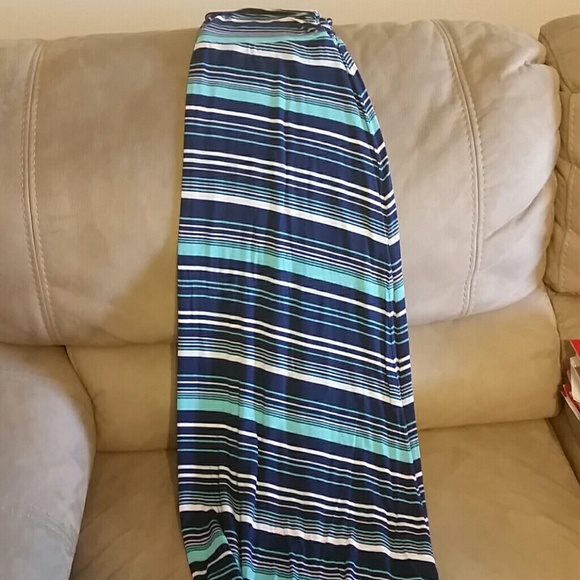 Striped maxi skirt