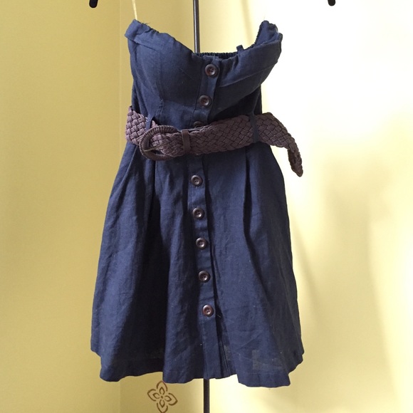 Strapless Flowy Jean Dress w/ Belt! 😍👖