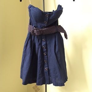 Strapless Flowy Jean Dress w/ Belt! 😍👖
