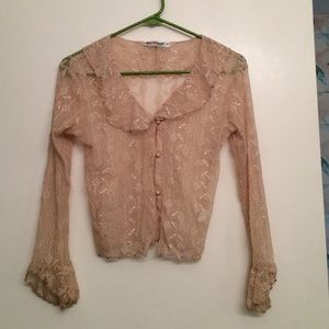 Vintage lace long sleeve top