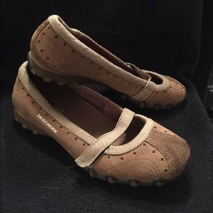Skechers Size 6.5 Brown Strapped Slip-on
