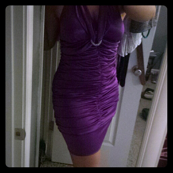 Purple cocktail dress