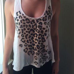 Cheetah print tank top