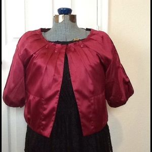 Elle Cranberry Bolero Jacket