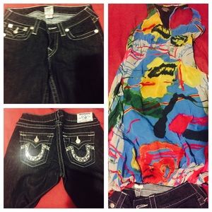 Armani Exchange Size 0. True Religion Size 28